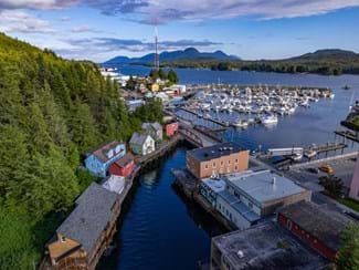 Overview of harbor Ketchikan, AK
