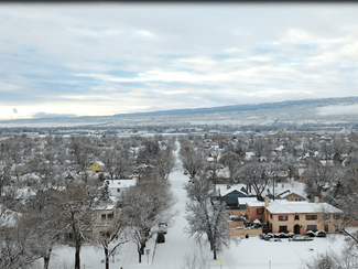 Overhead view of Grand Junction, CO in the winter
