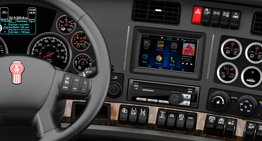 Kenworth truck dashboard